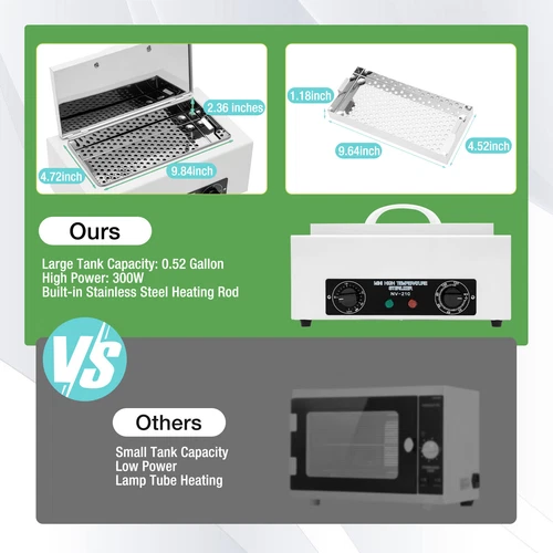 Esterilizador de calor seco gabinete autoclave lupa tatuajes desinfección máquina de salón - Imagen 7 de 14