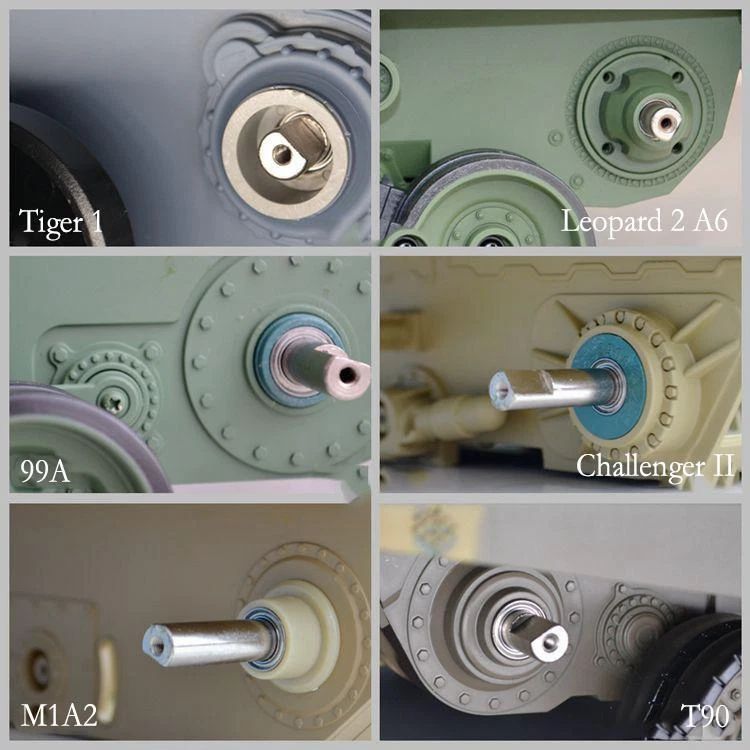 1/16 Heng Long RC Tank Model Drive Shaft Metal Socket Sleeve Bearing Parts 2Pcs - Image 2 of 4