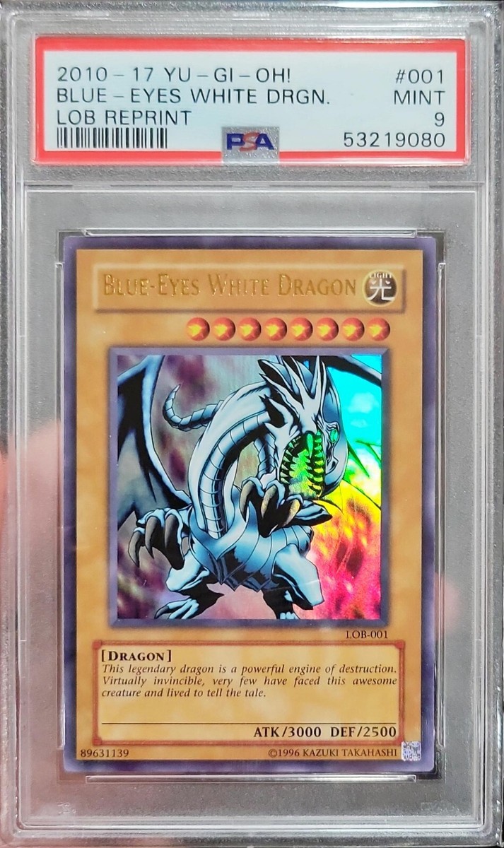 PSA 9 Mint Blue-Eyes White Dragon 2010-2017 Yu-Gi-Oh! LOB PSA 9 Mint Blue-Eyes White Dragon 2010-2017 Yu-Gi-Oh! LOB