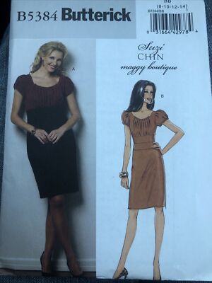 open lace back dress 1950s Sewing Pattern, Women's Couturier Design Pleated Bodice Dress