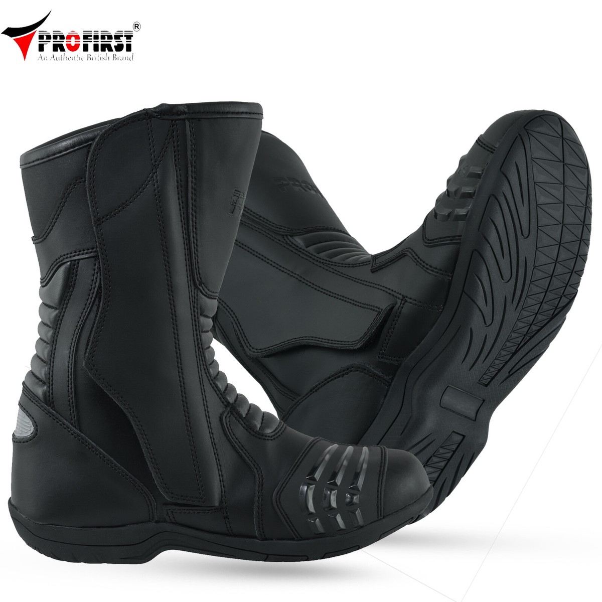 Motorbike Leather Waterproof Mens Motorcycle Boots Size 10 11 12  13 14