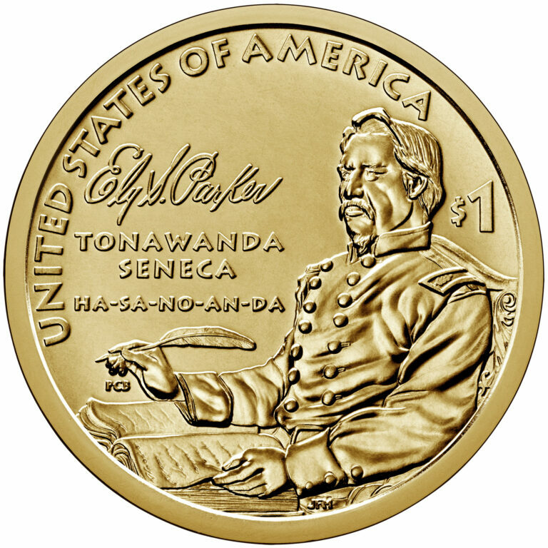 🇺🇸 US $1 Dollar coin, Native American, Ely S. Parker of