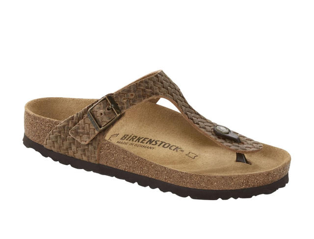 Birkenstock Womens Gizeh Weave Tobacco Brown Fashion Narrow Flat Sandals 1015922 | eBay