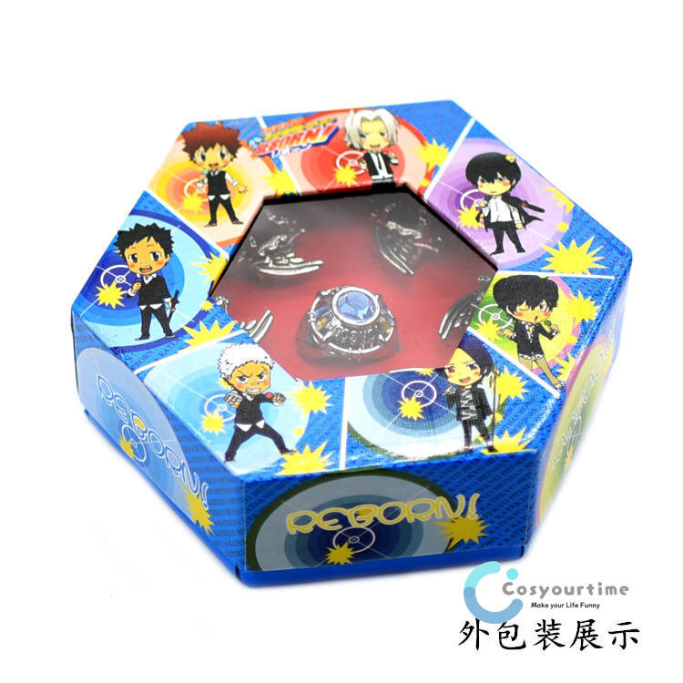 Anime Katekyo Hitman Reborn Ring Vongola Famiglia Cosplay Ringen Unisex Prop Accessoires Sieraden Gift
