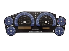 Custom Blue Gauge Face Overlay for 2007 - 2013 GM Truck and SUV Gauge Clusters