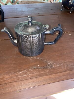 VINTAGE ORIENTAL [ CIRCA 1800 ] CREAMER/TEA PITCHER WITH~ HINDGED LID ...