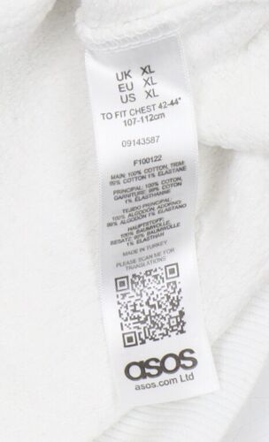 ASOS Men's White XL Graphic Sweatshirt - Picture 3 of 12