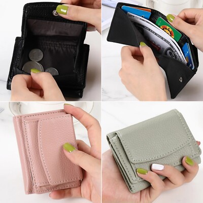Women RFID Wallets Short Trifold Purses Ladies Large-capacity Mini Coin Bag Gift