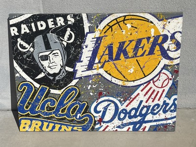NFL NBA MLB NCAA RAIDERS UCLA LAKERS DODGERS HAND PAINTED OIL PAINTING ORIGINAL