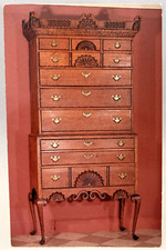 Maple High Chest of Drawers Bennington Museum Vermont VT 18th Century Postcard