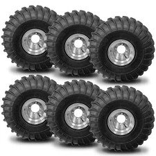 (Set Of 6) Serwa Tires 24-10-8 Amphibious Argo Style Floatation Tire