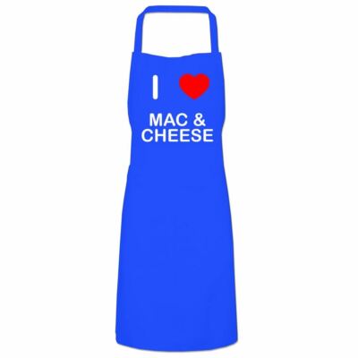 Mac N Cheese I Love Küchenschürze Latz mit verstellbarem Hals und Krawatten
