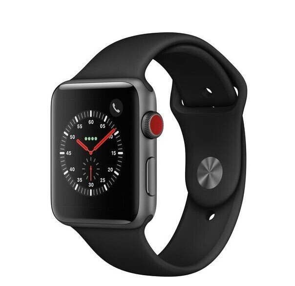 Apple Watch Series 3 GPS Cellular 42mm Aluminum Gray Case MQK22LL