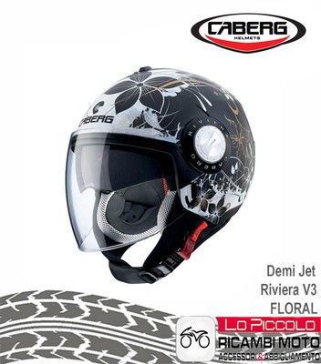 RIVIERA V3 CASCO DEMI JET CABERG FLORAL MIS.M 57-58 | eBay