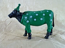 Ankyo Party Animals Cow Figure with Green Hat & Sweater