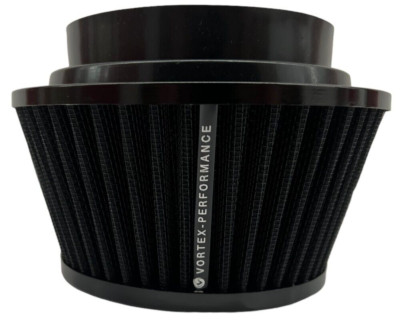 VORTEX Short Cone Air Filter Adjustable 3 3.5 4 inch inlet small slim BLACK