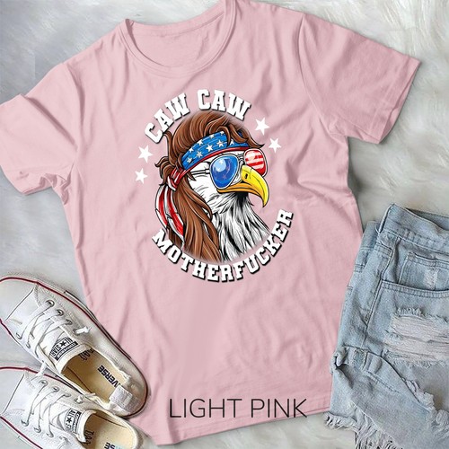 Caw Caw Motherf*cker - Eagle Mullet 4th of July Patriotic Unisex T-shirt - Picture 4 of 11