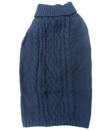 Cable Knit Dog Jumper Warm Pet Sweater Puppy Designer Clothes Red Blue Black - Picture 3 of 21