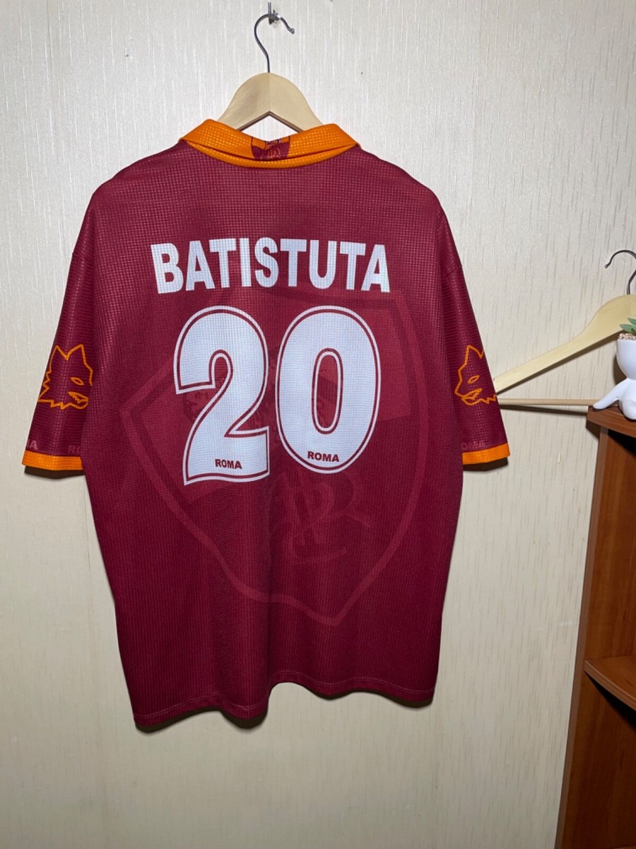 AS Roma Batistuta #20 Retro football shirt jersey size xl | eBay