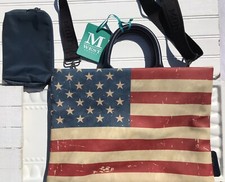 New Montana West USA Flag Waterproof Laptop Sleeve Messenger Bag Briefcase 15  