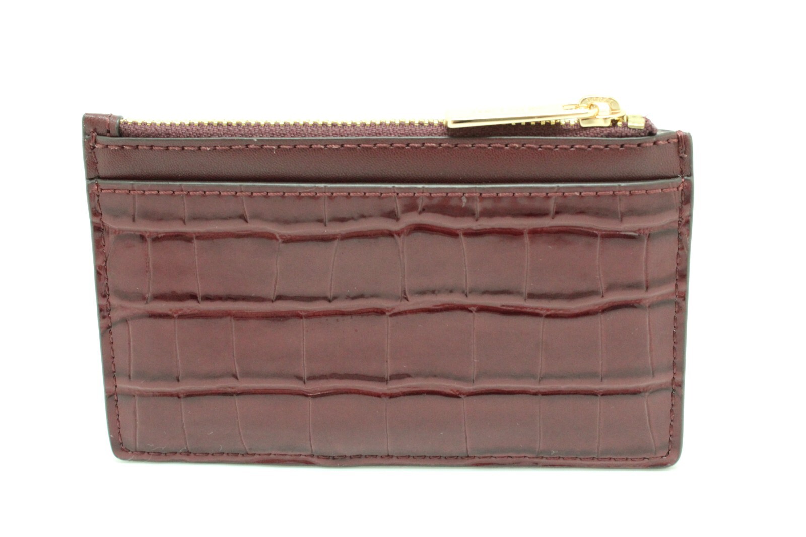 Michael Kors Jet Set Travel Medium Card Case/ ID Card Wallet In Oxblood