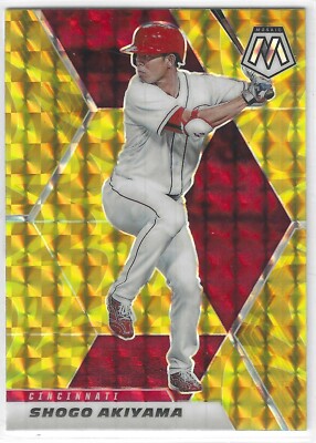 2021 Mosaic Reactive Yellow #177 Shogo Akiyama Cincinnati