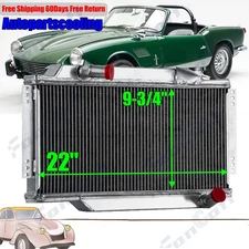 2 Row Aluminum Radiator Fit 1964-1980 TRIUMPH SPITFIRE 1.1L/1.2L 1.3L 1.5L L4 US