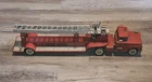VINTAGE 50's-60's PRESSED STEEL TONKA AERIAL LADDER FIRE TRUCK
