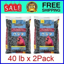 Pennington Select Black Oil Sunflower Seed Wild Bird Dry Feed, 40 lb. x2Bag