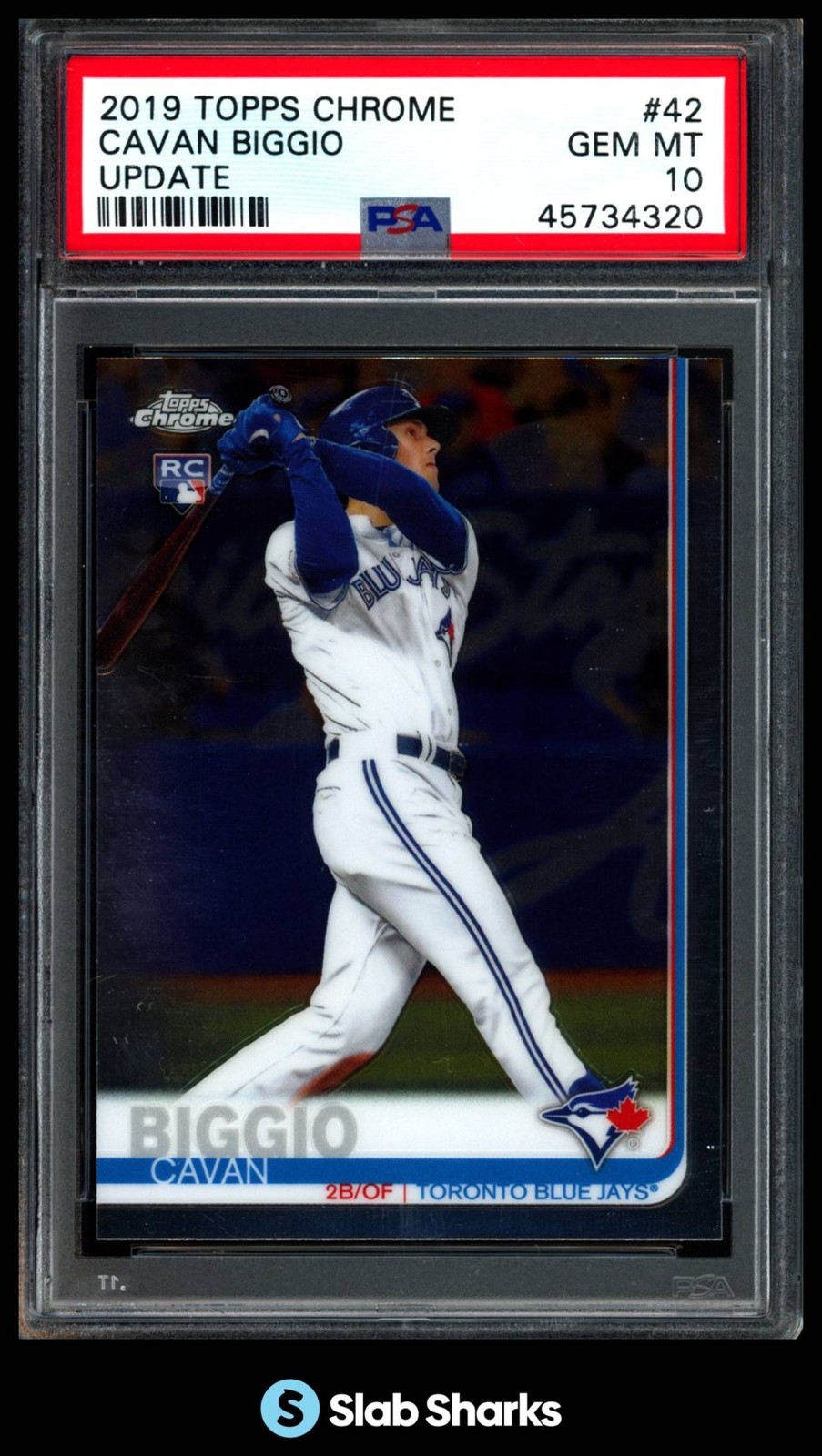 2019 TOPPS CHROME UPDATE #42 CAVAN BIGGIO RC ROOKIE PSA 10