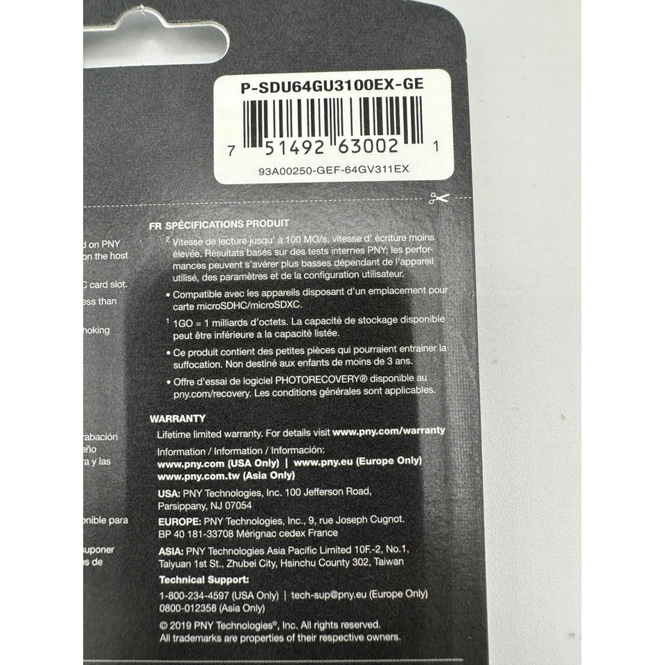 PNY Elite-X 64GB MicroSDXC UHS-I U3 Flash Memory Card - 100MB/s - Image 4 of 4