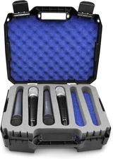 CASEMATIX Wireless Microphone System Hard Case Compatible with 12 Sennheiser, Sh