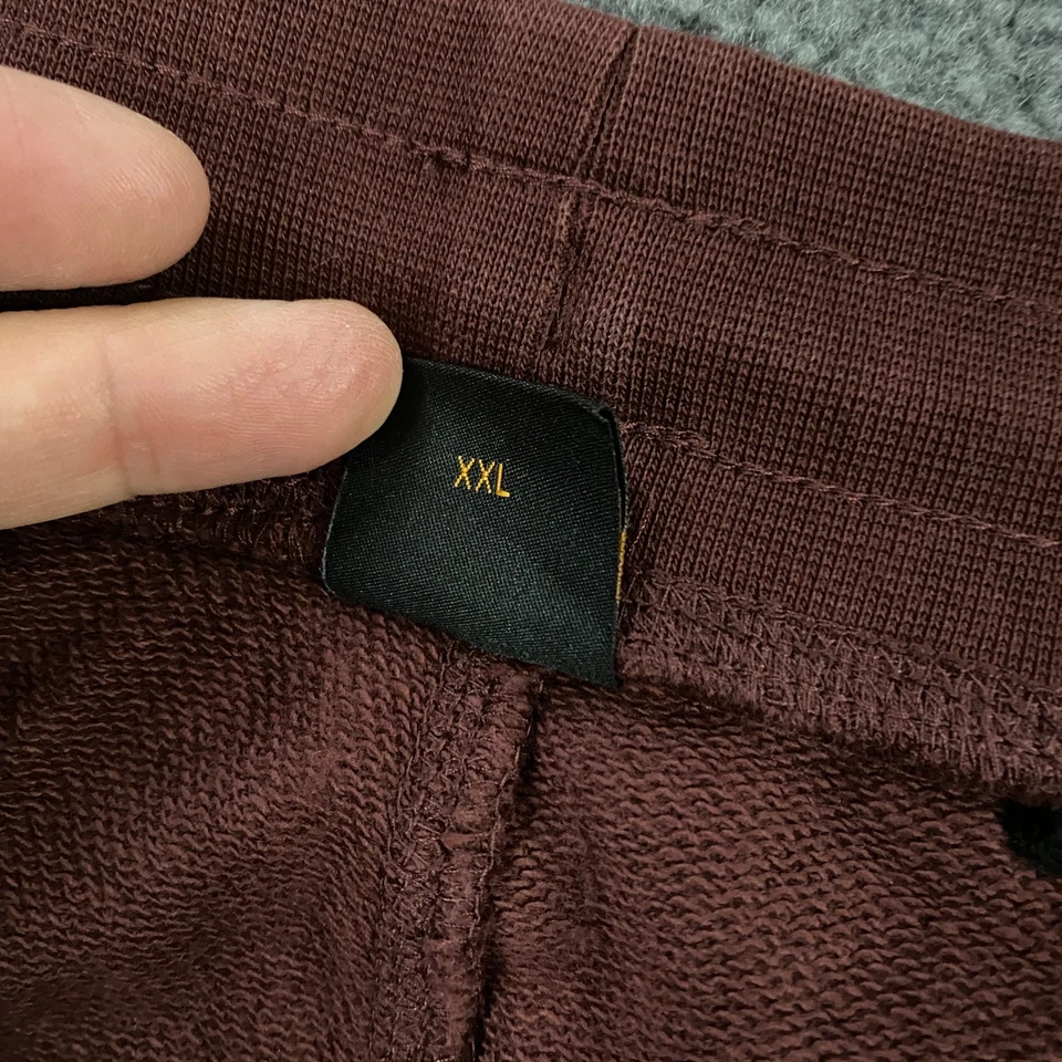 Pantalones de chándal Hugo Boss para hombre 2XL con logotipo de felpa francesa rojo borgoña Foto 4 de 4