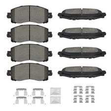 Front and Rear Ceramic Brake Pads Kits with H...