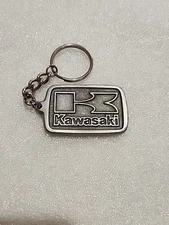 KAWASAKI MOTORCYCLE PEWTER KEYCHAIN. Licensed 1992 USA made. #126. NOS, Unused! 
