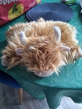 Jellycat Highland Cow Truffles Pillow Plush 12 x 12 inches