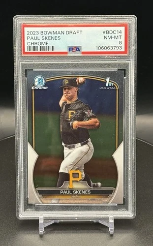 2023 Bowman Draft PAUL SKENES 1st Bowman Chrome #BDC-14 PSA 8 NM-MINT ~ Pirates