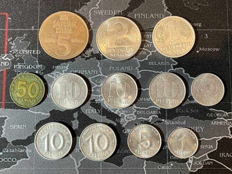 East Germany GDR  Coins incl. 5 Mark 1969