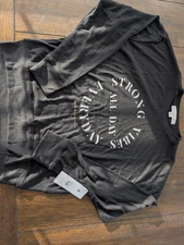 Spiritual Gangster Strong Vibes Relaxed Savasan Black long sleeve