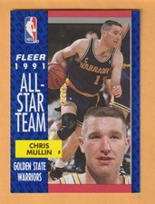 Chris Mullin Golden State Warriors 1991-92 Fleer #218 HOF St. John's Red Storm