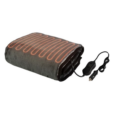 12V Heated Blanket Travel Electric Throw Blanket for Car 2 Heat Setting 59''x43''