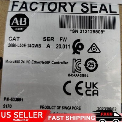 2080L50E24QWB Allen-Bradley 2080-L50E-24QWB Micro850 24 I/O EtherNet Controller