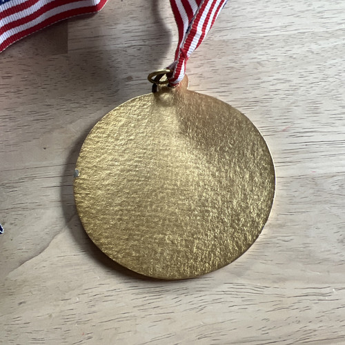 Vintage Kampfsport Jin Chung Medaille mit Band goldfarben - Bild 5 von 9