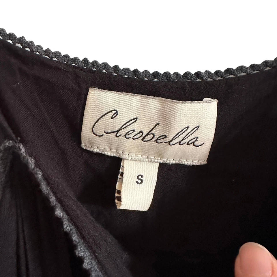 Vestido Solero Cleobella Negro Botón Frontal TALLA PEQUEÑO Foto 3 de 4