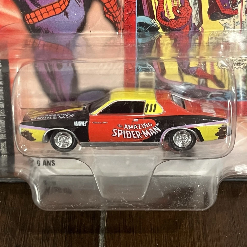 MARVEL THE AMAZING SPIDERMAN 1973 DODGE CHARGER DIE-CAST CAR JOHNNY LIGHTNING - Image 2 of 4