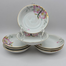 Vintage Noritake Azalea Fruit Dessert Berry Bowl Set 8 Green M Wreath Japan 5.25