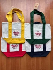 Genuine Trader Joe’s mini canvas tote bags set of 2  New with Tags