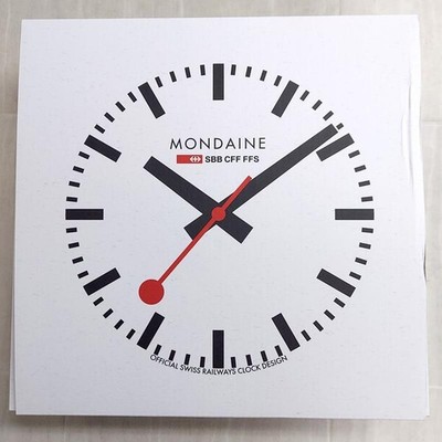 Mondaine Wall Clock Red White Diameter 25cm A990.CLOCK.11SBC Box