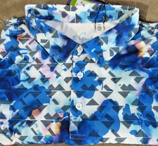 NWT Robert Graham men's Small Short sleeve Performance Clubhouse polo shirt C