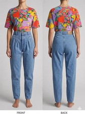 Vintage 1990s Lee Pleat Front High Waisted Mom Jeans Made In USA Size 28 x 31